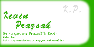 kevin prazsak business card